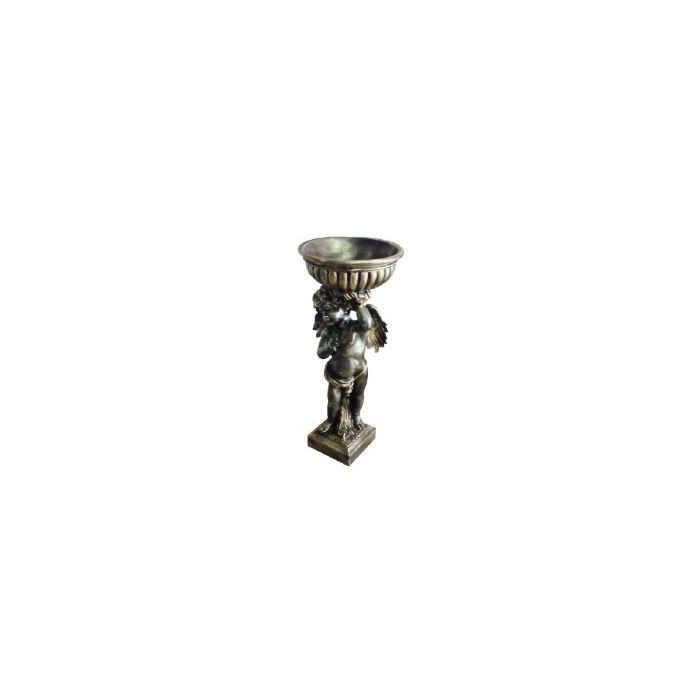 Putte mit Schale verkleinert Dekorationsfigur