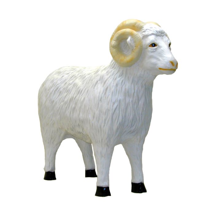 Schafbock lebensgroß Dekorationsfigur