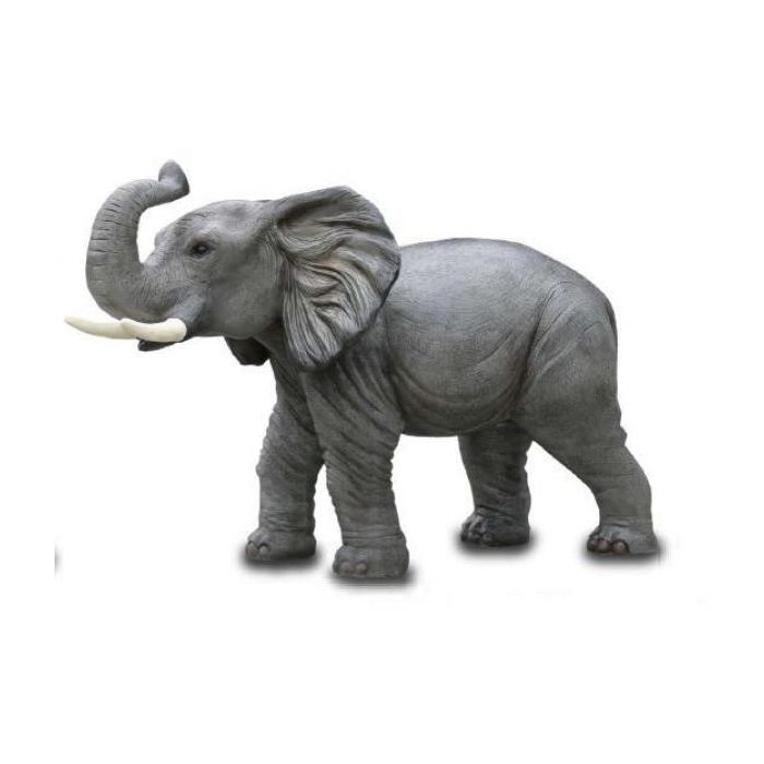 Elefant klein mit Stoßzahn lebensgroß Deko- & Werbefigur