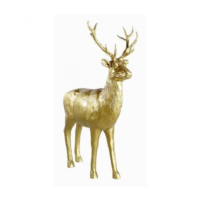 Lebensgroßer Goldener Hirsch lebensgroß Deko- & Werbefigur
