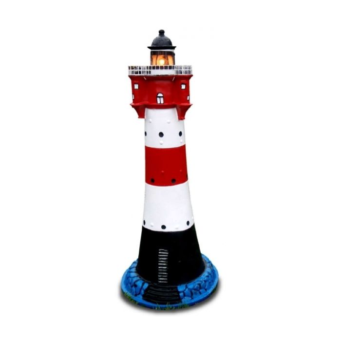 Leuchtturm klein rot-weiß verkleinert Dekorationsfigur