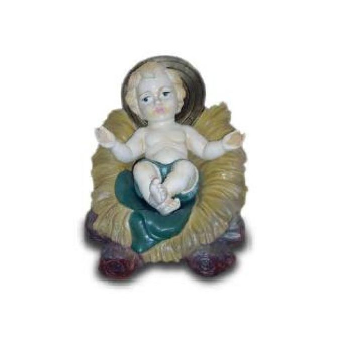 Jesuskind auf Strohlager verkleinert Dekorationsfigur