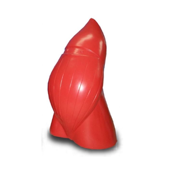 Kleiner moderner Weihnachtszwerg rot verkleinert Dekorationsfigur