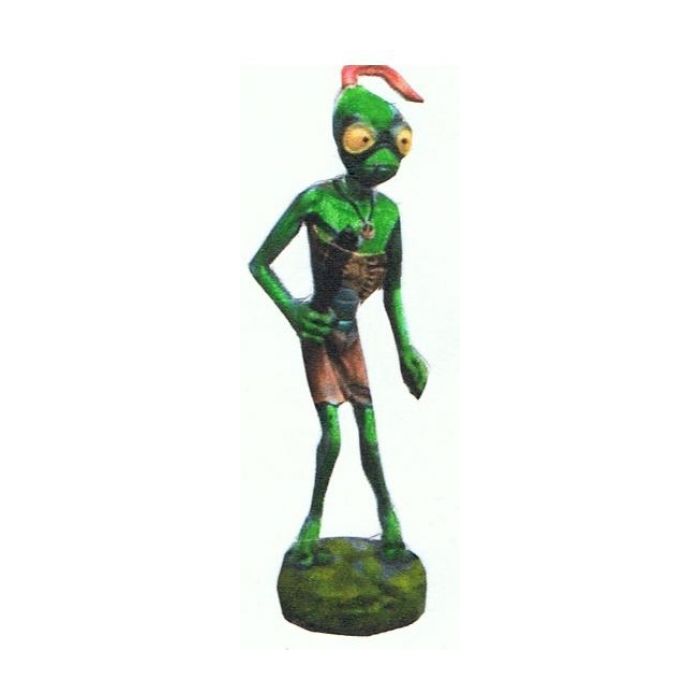 Alien mit Keule groß lebensgroß Dekorationsfigur