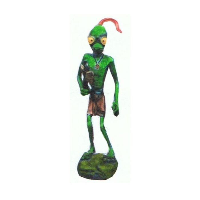Alien mit Keule klein lebensgroß Dekorationsfigur