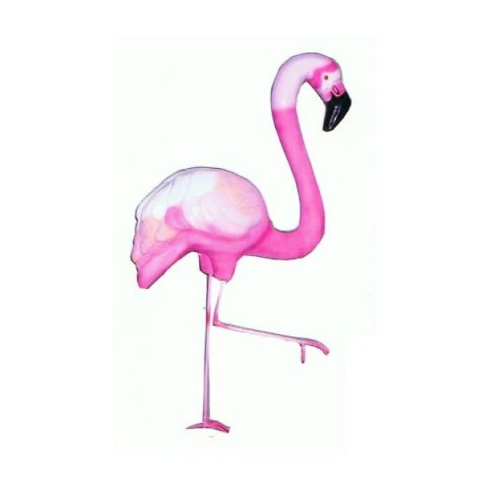 Flamingo stehend auf einem Bein lebensgroß Dekorationsfigur