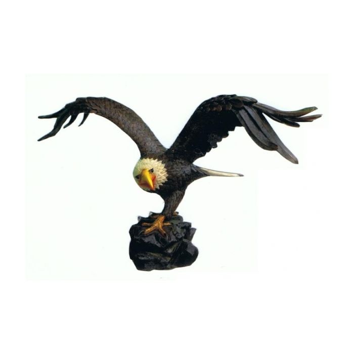 Großer Weißkopfseeadler auf Felsvorsprung lebensgroß Dekorationsfigur