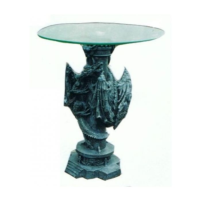 Beistelltisch mit Drachen an der Säule verkleinert Tisch