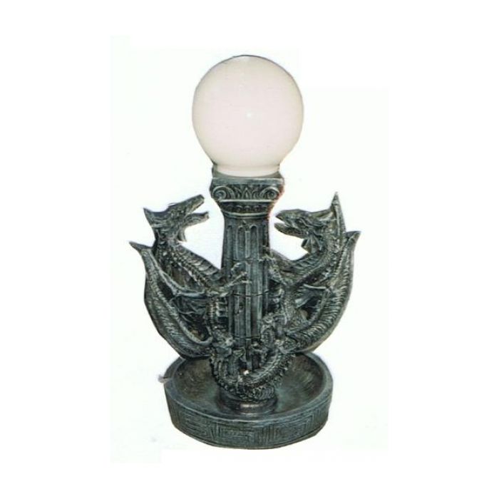 Kleine Tischlampe mit Drachen verkleinert Beleuchtung
