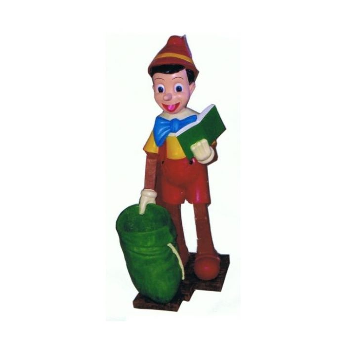 Pinocchio groß mit Sack lebensgroß Dekorationsfigur