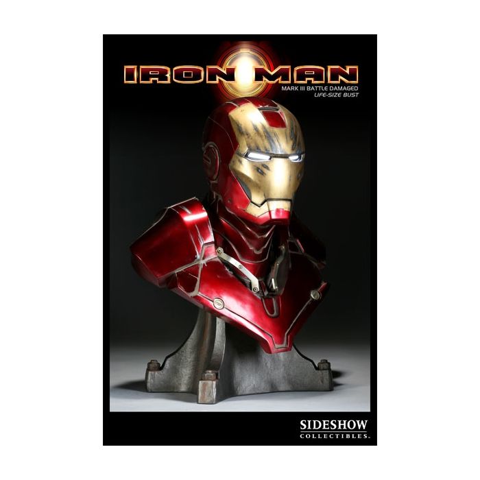 Iron Man Battle Damaged Büste Marvel lebensgroß Dekoköpfe & Büsten