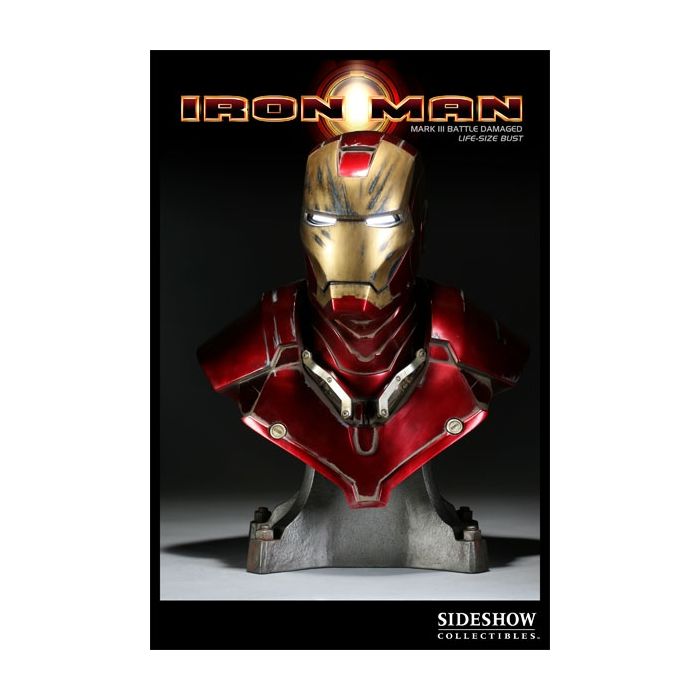 Iron Man Battle Damaged Büste Marvel lebensgroß Dekoköpfe & Büsten