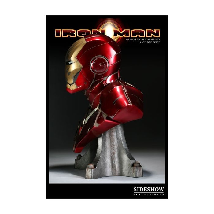 Iron Man Battle Damaged Büste Marvel lebensgroß Dekoköpfe & Büsten