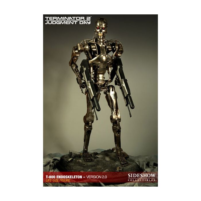 Terminator 2 T-800 Statue Endoskeleton Version 2 lebensgroß Dekorationsfigur