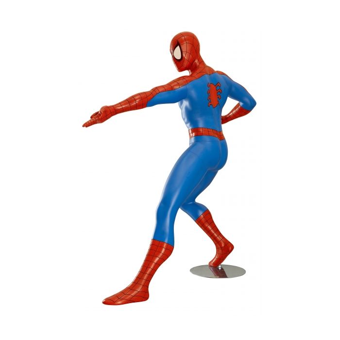 Spiderman Comic Statue mit Metallplatte - Marvel lebensgroß Dekorationsfigur