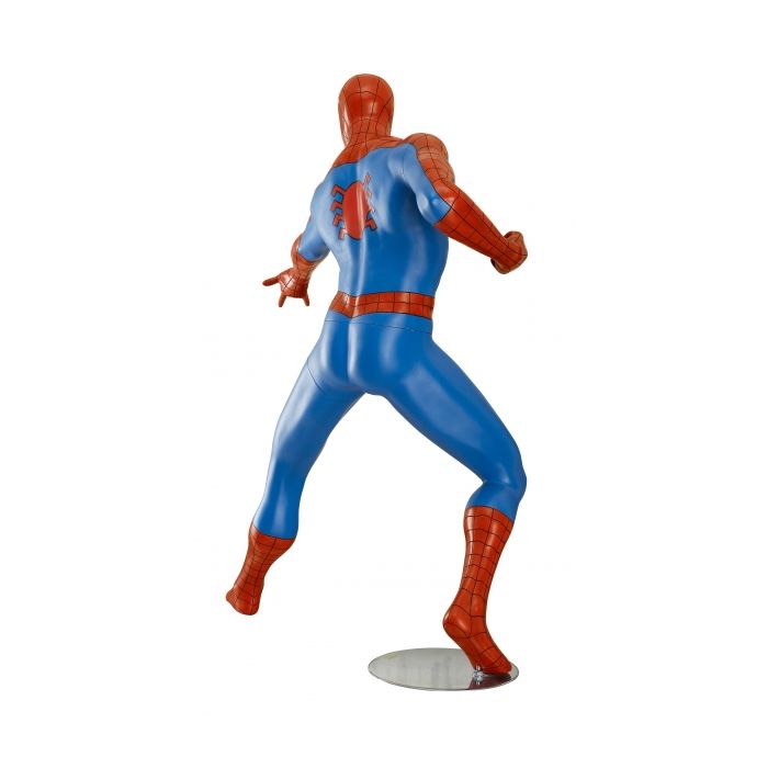 Spiderman Comic Statue mit Metallplatte - Marvel lebensgroß Dekorationsfigur