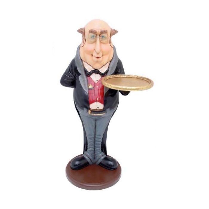 dicker Kellner verkleinert Dekorationsfigur