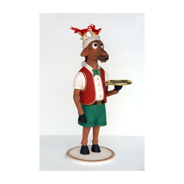 Lustiges Rentier Boy klein lebensgroß Dekorationsfigur