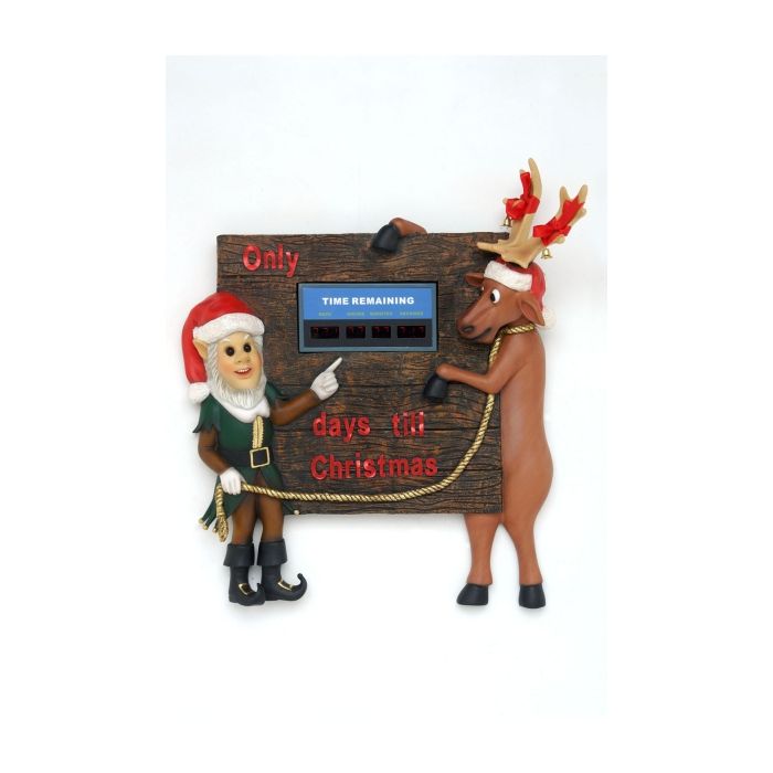 Lustiger Weihnachtsrelief mit Countdownfunktion verkleinert Uhr