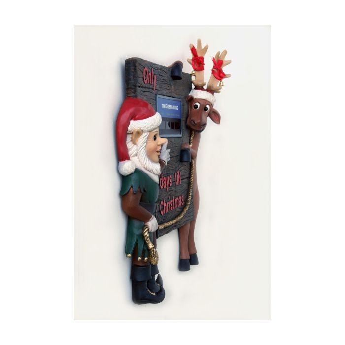 Lustiger Weihnachtsrelief mit Countdownfunktion verkleinert Uhr
