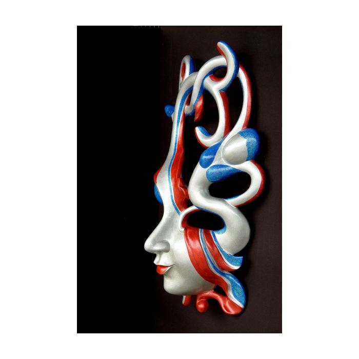 Erotik Maske Blau-Rot vergrößert Dekorationsfigur