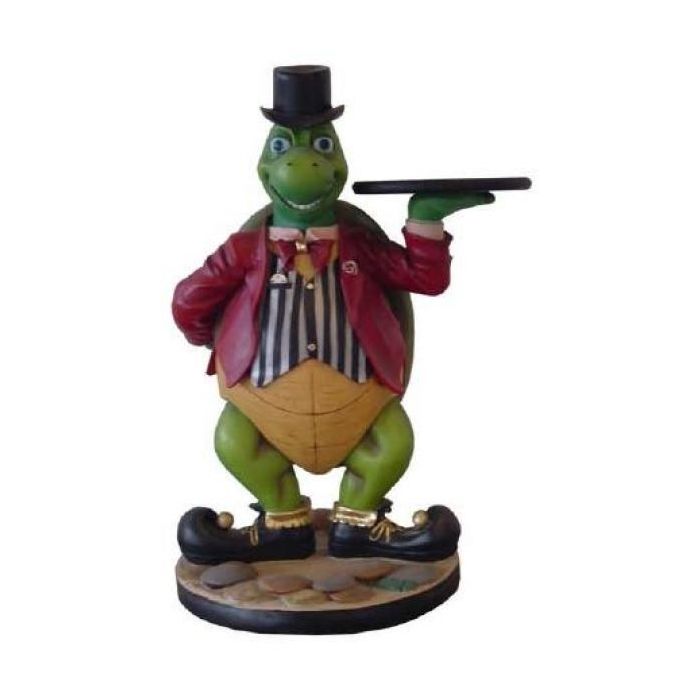 Schildkröte als Butler lebensgroß Dekorationsfigur