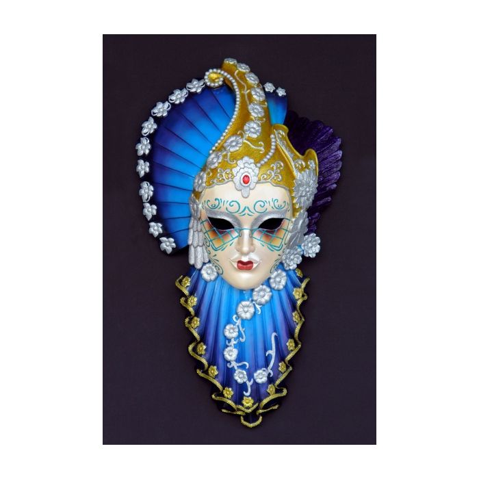 Maske Onda Blau vergrößert Dekorationsfigur