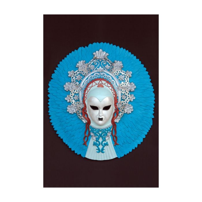 Maske Ombra Blau lebensgroß Dekorationsfigur