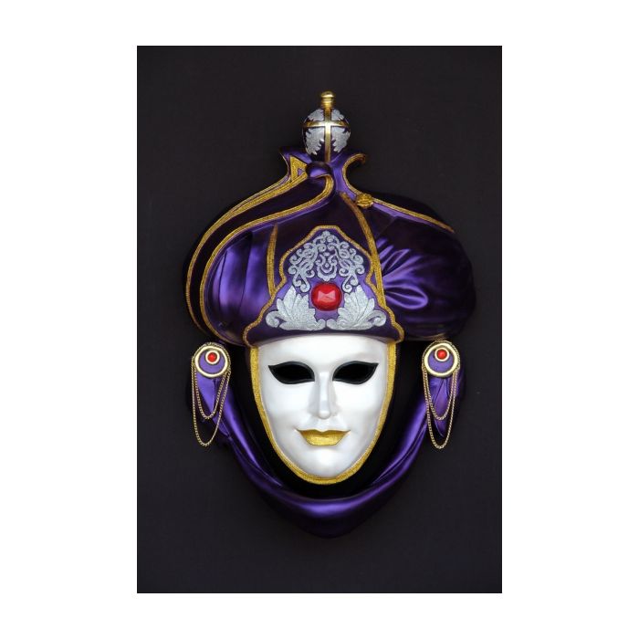 Maske Saracino Lila vergrößert Dekorationsfigur