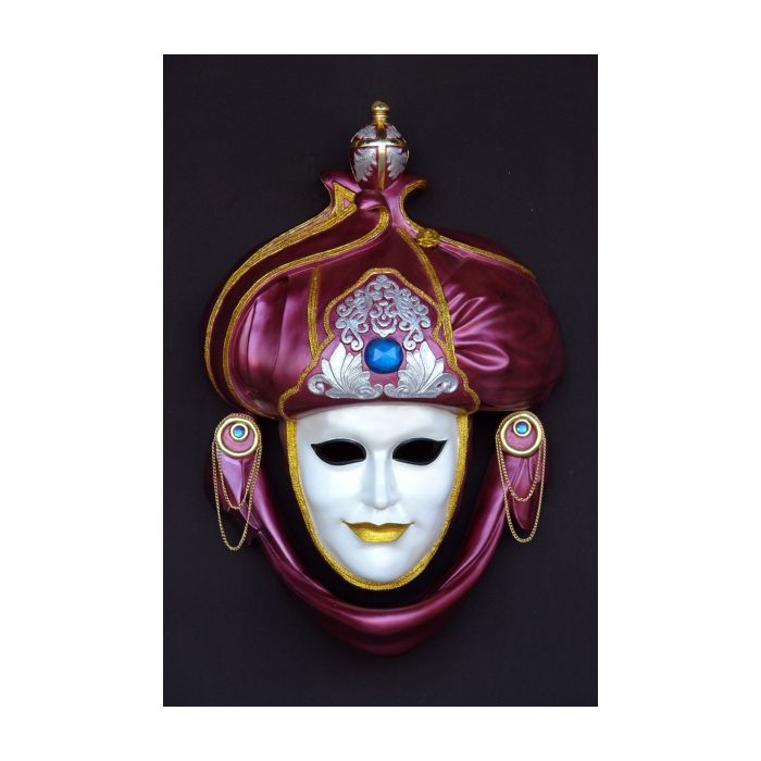Maske Saracino Pink vergrößert Dekorationsfigur
