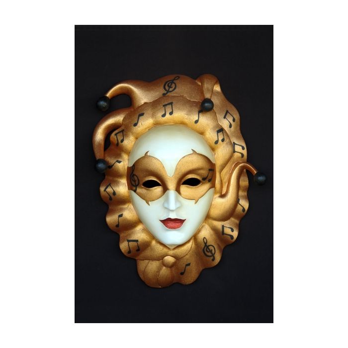 Maske Gianduia Gold vergrößert Dekorationsfigur