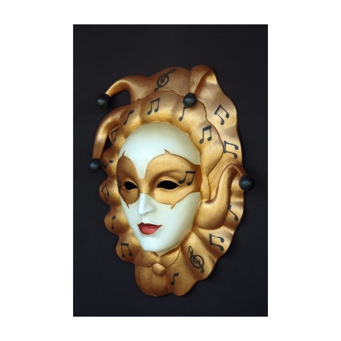 Maske Gianduia Gold vergrößert Dekorationsfigur