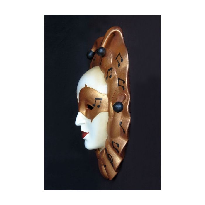 Maske Gianduia Gold vergrößert Dekorationsfigur