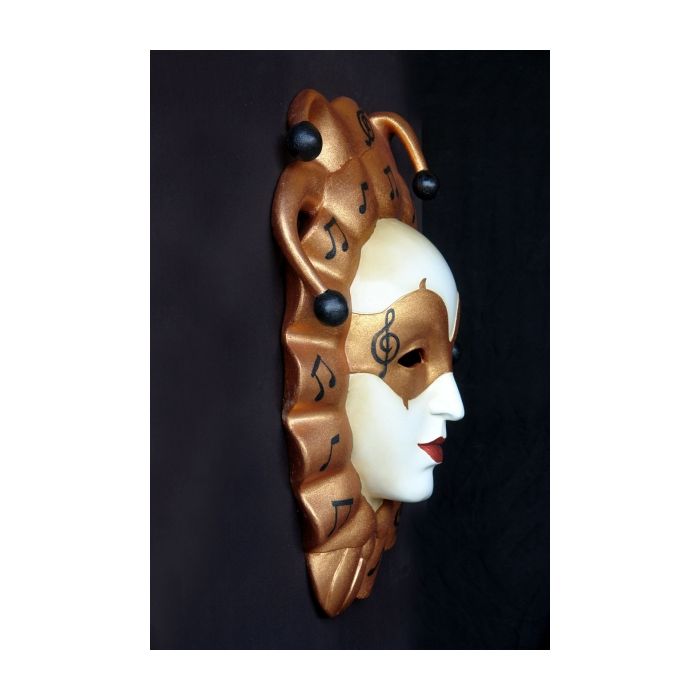 Maske Gianduia Gold vergrößert Dekorationsfigur