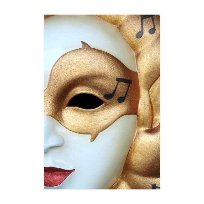 Maske Gianduia Gold vergrößert Dekorationsfigur