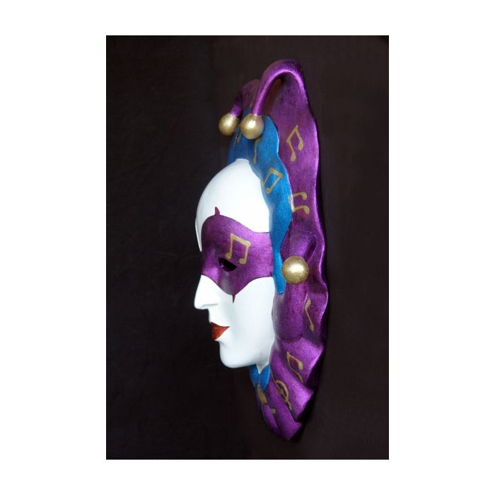 Maske Gianduia Blau-Lila vergrößert Dekorationsfigur