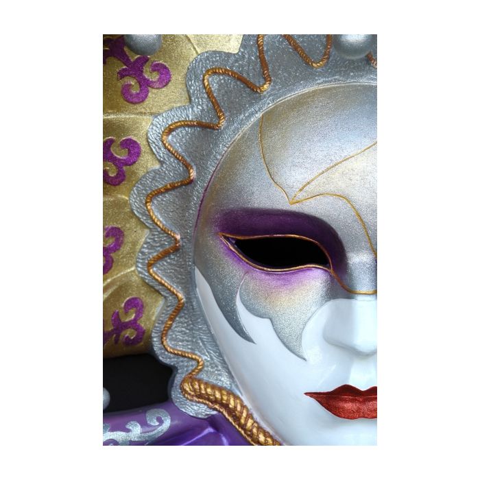 Maske Flaminia Lila-Gold vergrößert Dekorationsfigur