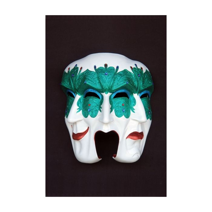 Maske Pulcinella Grün lebensgroß Dekorationsfigur