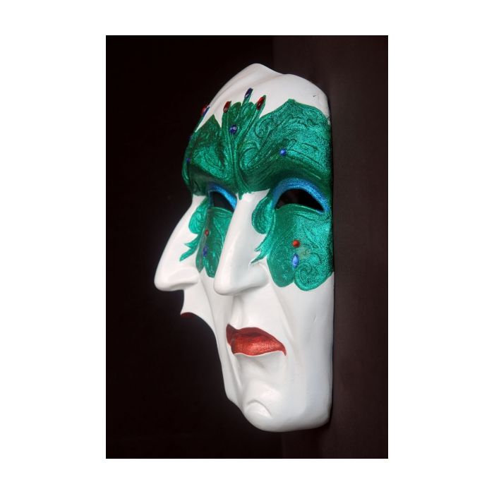 Maske Pulcinella Grün lebensgroß Dekorationsfigur