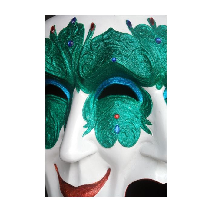 Maske Pulcinella Grün lebensgroß Dekorationsfigur