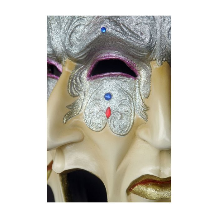 Maske Pulcinella Silber lebensgroß Dekorationsfigur