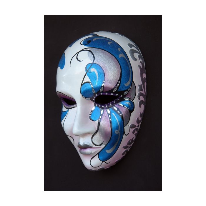 Maske Pantalone Blau Groß vergrößert Dekorationsfigur