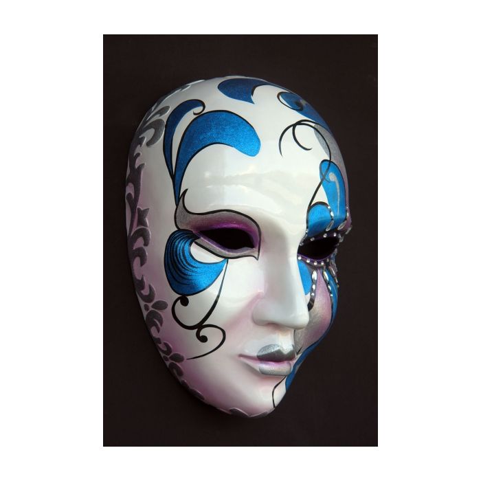 Maske Pantalone Blau Groß vergrößert Dekorationsfigur