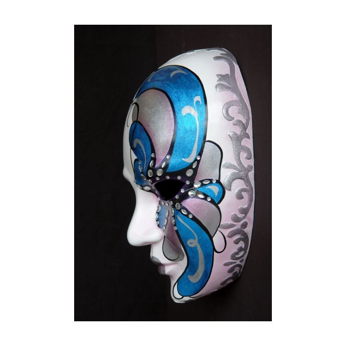 Maske Pantalone Blau Groß vergrößert Dekorationsfigur