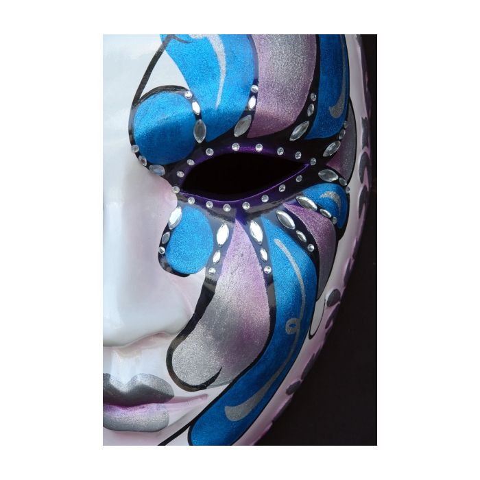 Maske Pantalone Blau Groß vergrößert Dekorationsfigur