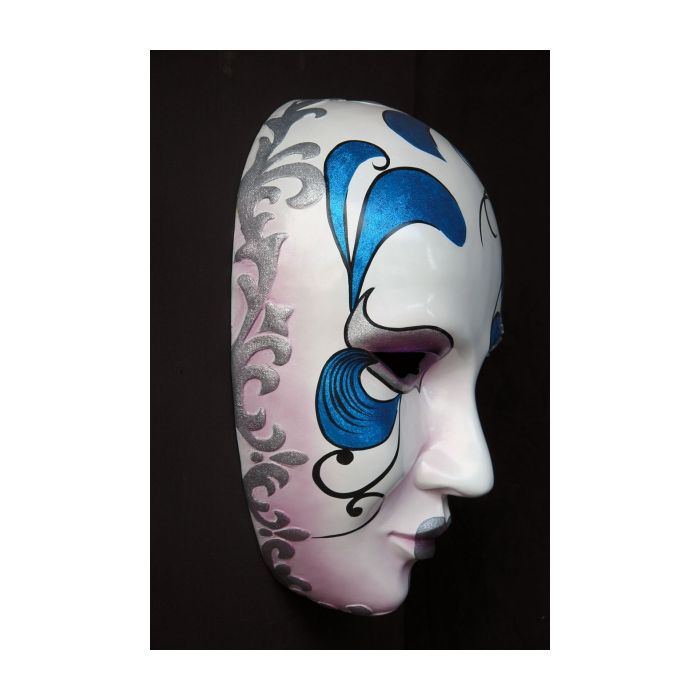 Maske Pantalone Blau Klein vergrößert Dekorationsfigur
