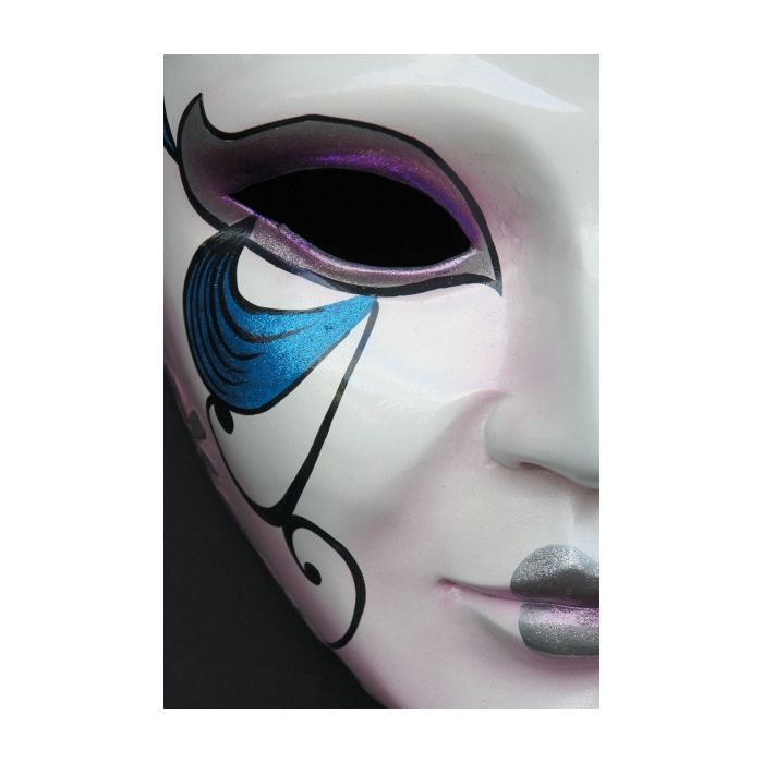 Maske Pantalone Blau Klein vergrößert Dekorationsfigur