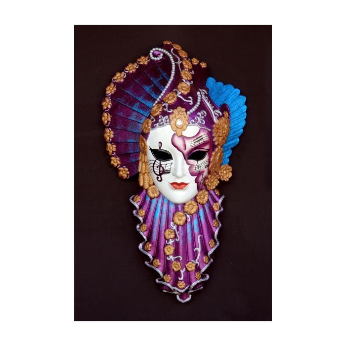 Maske Onda Lila lebensgroß Dekorationsfigur