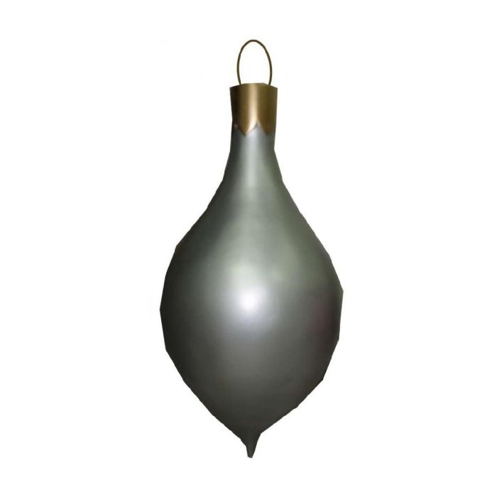 Längliche Weihnachtskugel Silber vergrößert Dekorationsfigur
