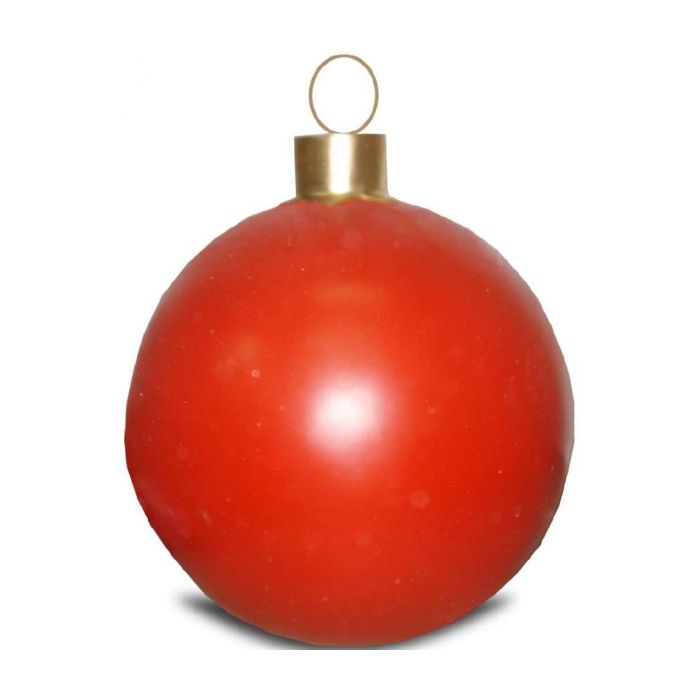 Weihnachtskugel ohne Struktur Klein Rot vergrößert Dekorationsfigur